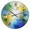 Designart 'Color Dances Oversized Modern Wall Clock